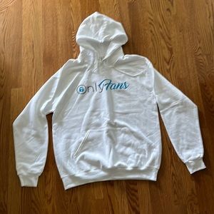 New ONLY FANS Logo sweatshirt white large